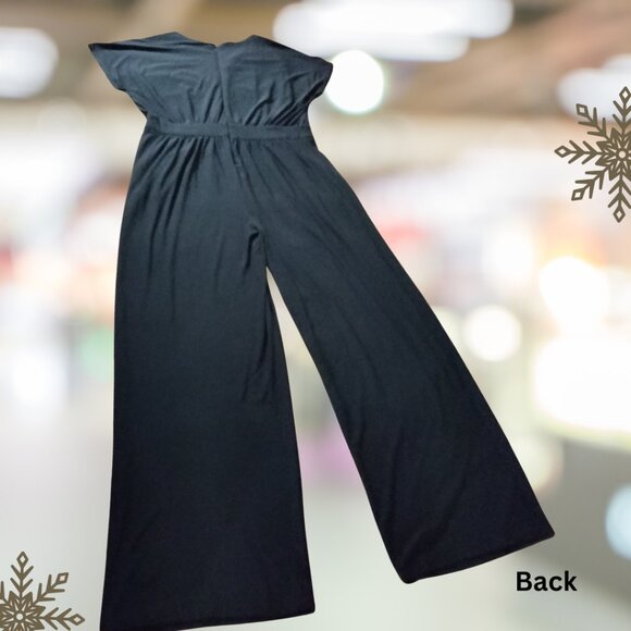 Chic Blue Wide-leg Jumpsuit - Picture 3 of 7